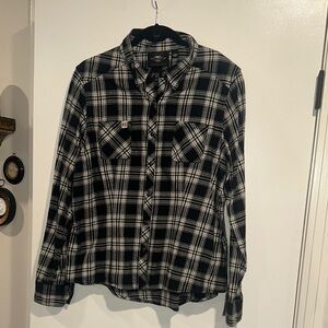 Black and White women’s Harley Davidson Plaid